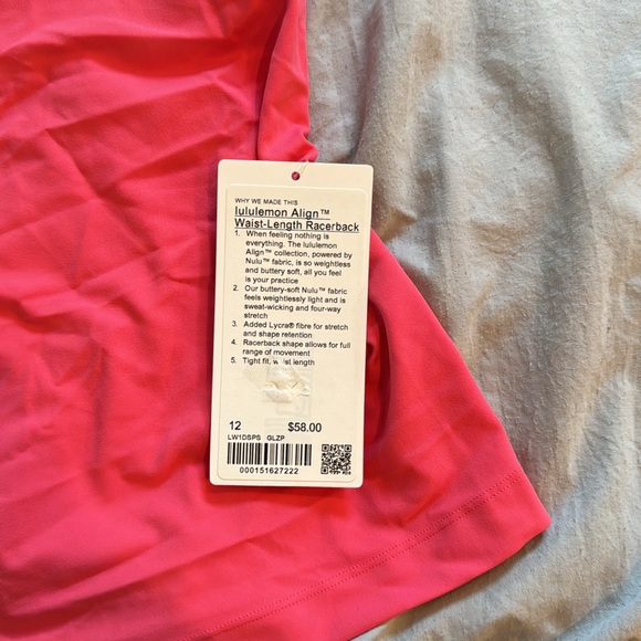 Lululemon align racer back tank NWT size 12 - Picture 4 of 4